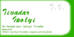 tivadar ipolyi business card